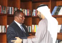 tête-à-tête de Touadéra avec le ministre d’État émirati chargé des affaires africaines tête-à-tête de Touadéra avec le ministre d’État émirati chargé des affaires africaines