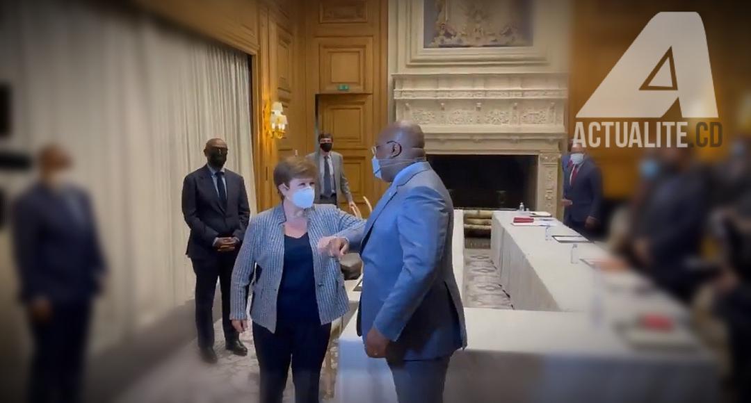 RDC-Economie: importante réunion à Paris entre Félix Tshisekedi et Kristalina Ivanova Gueorguieva (DG du FMI) RDC-Economie: importante réunion à Paris entre Félix Tshisekedi et Kristalina Ivanova Gueorguieva (DG du FMI)