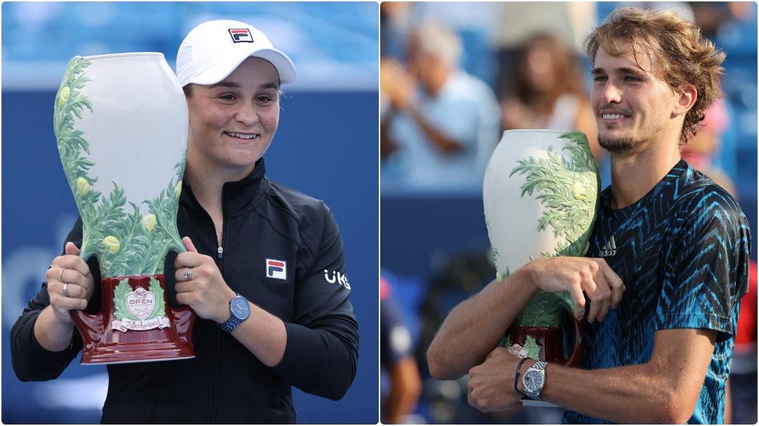 Tennis: Zverev et Barty couronnés à Cincinnati Tennis: Zverev et Barty couronnés à Cincinnati