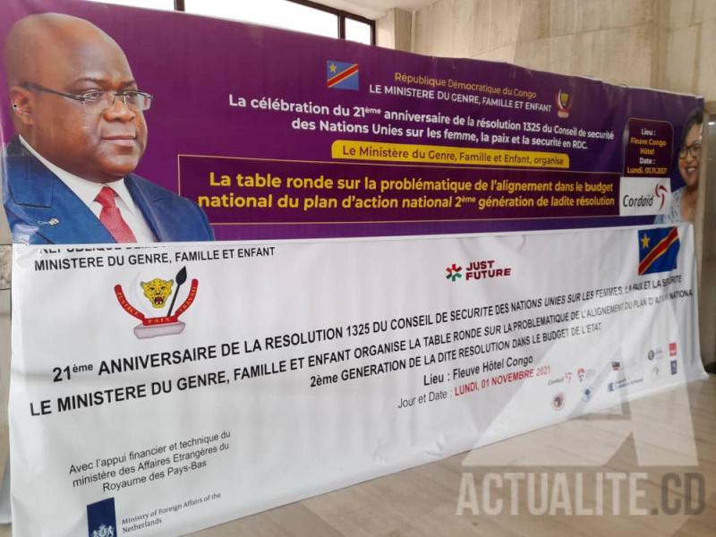 21 ans de la Résolution 1325 : la RDC réfléchit sur la problématique de l'alignement du PAN 2 dans le budget national 21 ans de la Résolution 1325 : la RDC réfléchit sur la problématique de l'alignement du PAN 2 dans le budget national