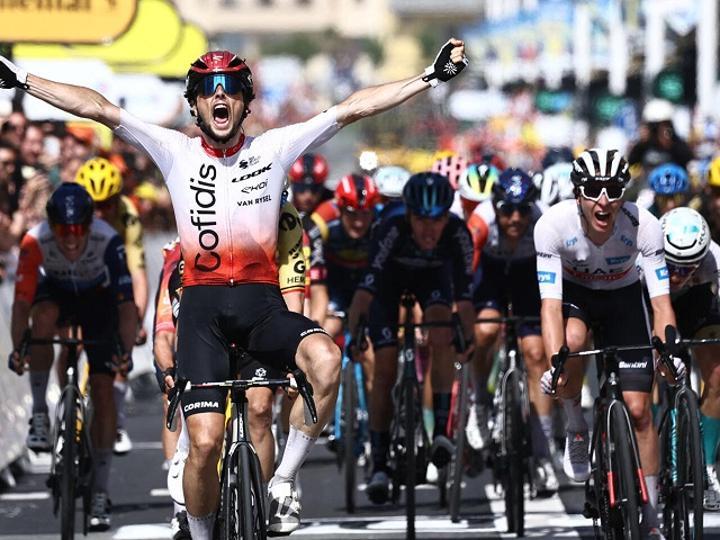 Tour de France: le Français Victor Lafay arrache la 2e étape devant les favoris Tour de France: le Français Victor Lafay arrache la 2e étape devant les favoris