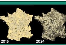 La réduction drastique de l’éclairage en France en dix ans La réduction drastique de l'éclairage en France en dix ans
