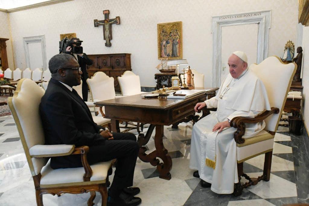 Mukwege chez le pape François : 