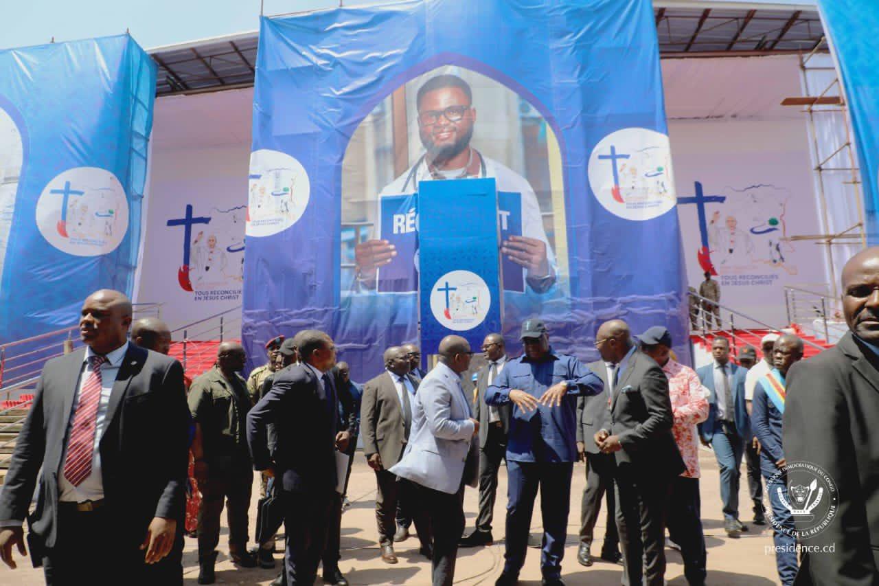 Félix Tshisekedi a visité les sites retenus pour les activités du Souverain Pontife à Kinshasa