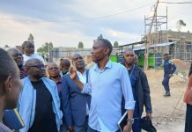 Inspection des chantiers du gouvernement à Bunia Inspection des chantiers du gouvernement à Bunia