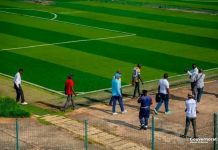 Experts de la CAF Évaluent le Stade Kashala Bonzola Experts de la CAF Évaluent le Stade Kashala Bonzola