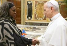 Plaidoyer de Joëlle Bile pour la RDC au Vatican Plaidoyer de Joëlle Bile pour la RDC au Vatican