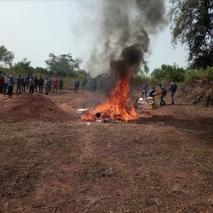 Plus de 220 kg de stupéfiants et médicaments de qualité inférieure et falsifiés incinérés à Bondoukou Plus de 220 kg de stupéfiants et médicaments de qualité inférieure et falsifiés incinérés à Bondoukou