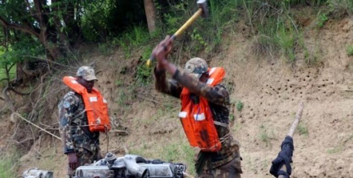 La Gendarmerie procède au déguerpissement de sites d'orpaillage illégaux dans les régions du Poro et du Tchologo