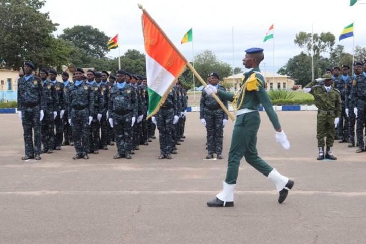 Bouaké, 717 agents de la police maritime présentés au drapeau à l'ENSOA