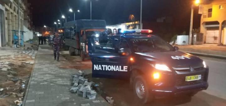 A peine inauguré, que le Commissariat de Police du 40ème Arrondissement d'Angré-Château lance une patrouille de sécurisation dans sa zone A peine inauguré, que le Commissariat de Police du 40ème Arrondissement d'Angré-Château lance une patrouille de sécurisation dans sa zone