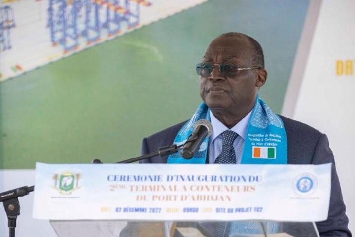 Inauguration du 2ᵉ terminal à conteneurs du Port autonome d'Abidjan, Tiémoko Koné salue les importantes mutations qui s'opèrent dans le secteur portuaire