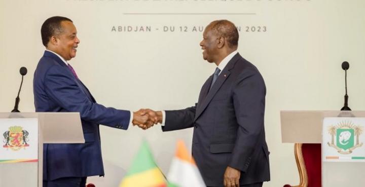 En visite officielle à Abidjan, 13 accords bilatéraux signés entre la Côte d'Ivoire et le Congo en présence de Ouattara et Sassou-N'guesso En visite officielle à Abidjan, 13 accords bilatéraux signés entre la Côte d'Ivoire et le Congo en présence de Ouattara et Sassou-N'guesso