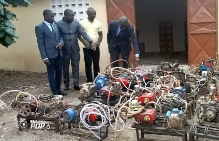 Bouaké, lutte contre le transvasement de gaz butane, plusieurs machines utilisées pour cette pratique saisies Bouaké, lutte contre le transvasement de gaz butane, plusieurs machines utilisées pour cette pratique saisies