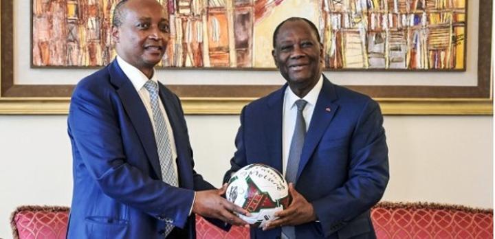 Après les éliminatoires de la Can 2023, le président de la CAF Patrice Motsepe reconnaissant à Ouattara pour son engagement