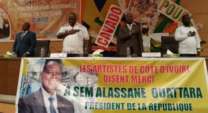 Un collectif des artistes entame une caravane pour la victoire d'Alassane Ouattara à l'élection présidentielle de 2025 Un collectif des artistes entame une caravane pour la victoire d'Alassane Ouattara à l'élection présidentielle de 2025