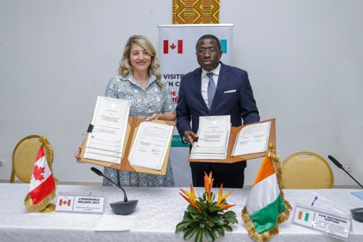 Côte d'Ivoire-Canada : Renforcement de la coopération de gouvernement à gouvernement, Wautabouna et Joly signent un Protocole d'Entente général entre les deux pays Côte d'Ivoire-Canada : Renforcement de la coopération de gouvernement à gouvernement, Wautabouna et Joly signent un Protocole d'Entente général entre les deux pays