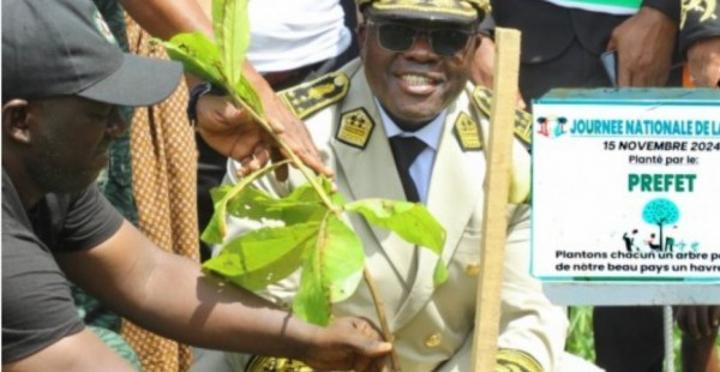 Promotion de la paix et préservation de l'environnement, le D.G des Eaux et Forêts initie le planting de 400 arbres dans le district autonome d'Abidjan Promotion de la paix et préservation de l'environnement, le D.G des Eaux et Forêts initie le planting de 400 arbres dans le district autonome d'Abidjan