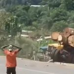 Accident de Grumier à Man avec Dégâts Matériels Importants Accident de Grumier à Man avec Dégâts Matériels Importants