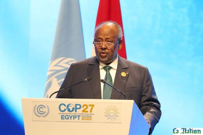 Le Président Guelleh participe aux travaux du 27ème Sommet des Chefs d’Etat et de Gouvernement de la Conférence internationale sur le Climat, à Charm el-Cheikh, en Egypte Le Président Guelleh participe aux travaux du 27ème Sommet des Chefs d’Etat et de Gouvernement de la Conférence internationale sur le Climat, à Charm el-Cheikh, en Egypte