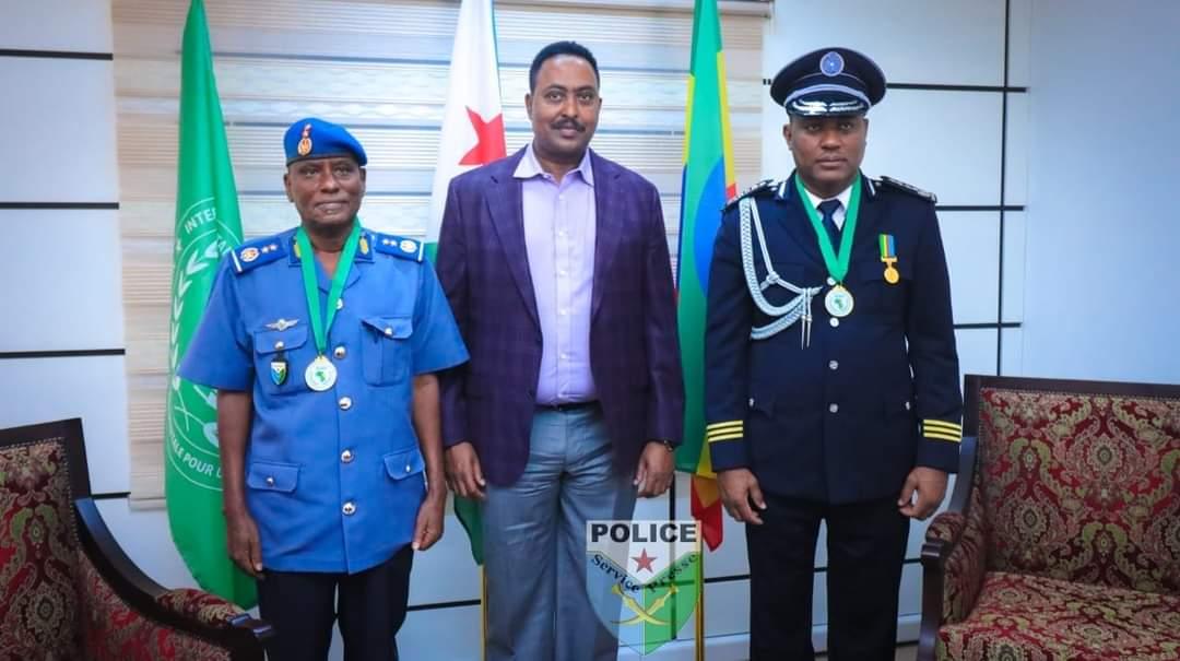 Le Directeur Général de la Police Nationale reçoit son homologue Éthiopien, en visite de travail à Djibouti Le Directeur Général de la Police Nationale reçoit son homologue Éthiopien, en visite de travail à Djibouti
