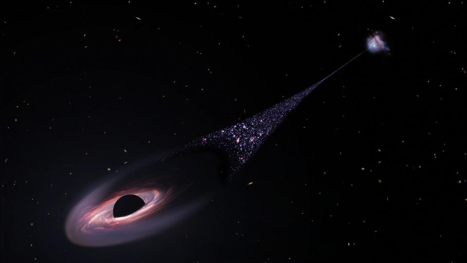 Un trou noir supersonique et créateur d’étoiles vient d’être découvert