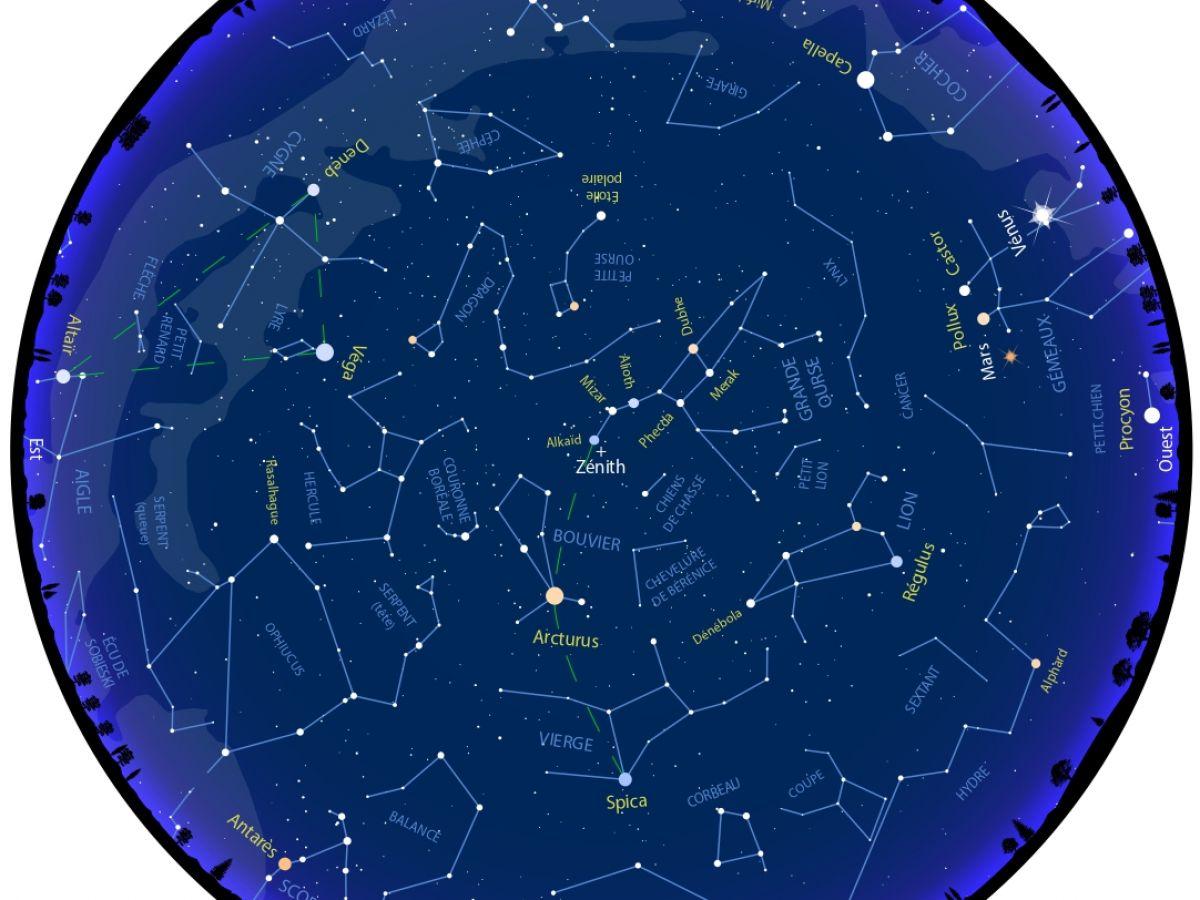 Carte du ciel de mai 2023 : observez Arcturus, l'une des étoiles les plus brillantes du ciel nocturne