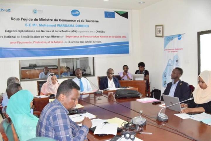 Atelier de sensibilisation sur l’importance de l’infrastructure de qualité nationale pour le développement à Djibouti