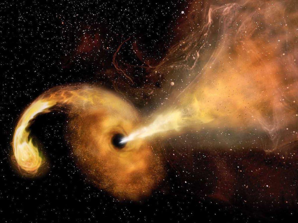 Découverte d'un trou noir d'une masse record à l'aube de l'Univers Découverte d'un trou noir d'une masse record à l'aube de l'Univers
