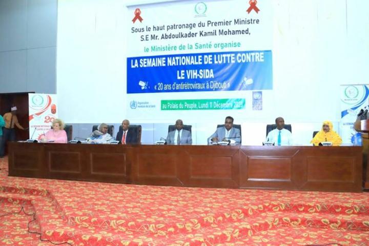 Lancement de la semaine nationale de lutte contre le VIH/SIDA : Le ministère de la santé commémore également les 20 ans de traitement avec les antirétroviraux à Djibouti Lancement de la semaine nationale de lutte contre le VIH/SIDA : Le ministère de la santé commémore également les 20 ans de traitement avec les antirétroviraux à Djibouti