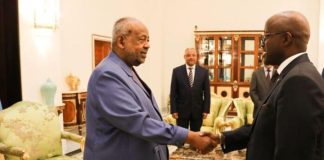 Guelleh Accueille le Ministre Rwandais des Affaires Étrangères Guelleh Accueille le Ministre Rwandais des Affaires Étrangères