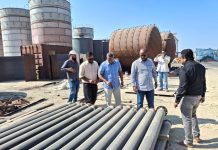 Usine de fûts pour bitume en construction à Djibouti Usine de fûts pour bitume en construction à Djibouti