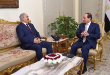 السيسي يبحث مع حفتر تطورات الساحة الليبية