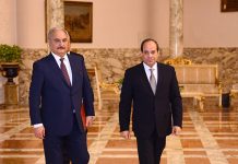 السيسي يستقبل حفتر في قصر الاتحادية بالقاهرة