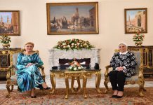 انتصار السيسي تستقبل قرينة رئيس جمهورية بولندا انتصار السيسي تستقبل قرينة رئيس جمهورية بولندا