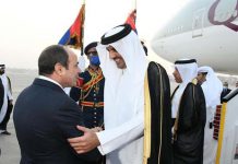 الرئيس السيسي يودع أمير قطر بمطار القاهرة الرئيس السيسي يودع أمير قطر بمطار القاهرة