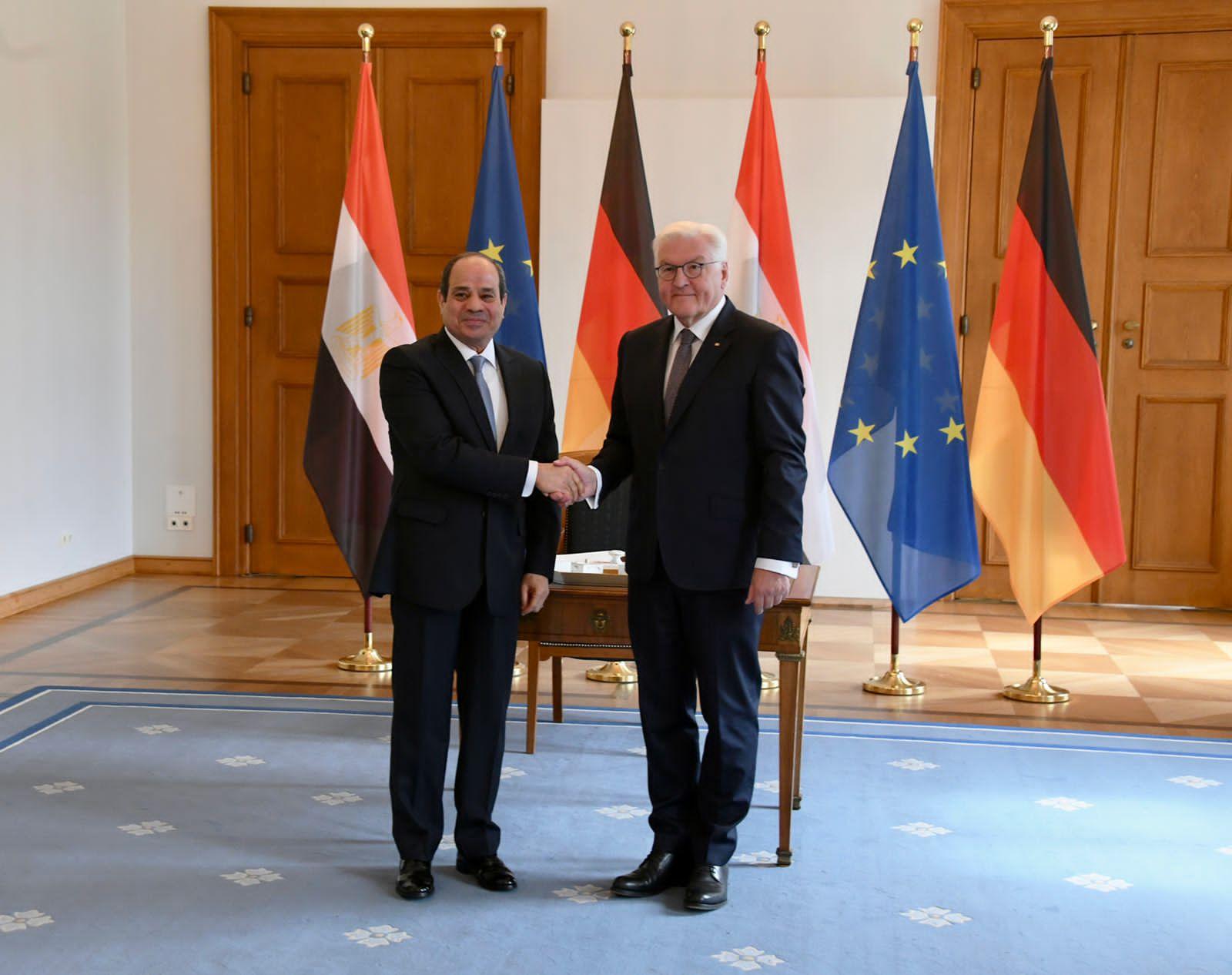 الرئيس السيسي يلتقي نظيره الألماني في برلين الرئيس السيسي يلتقي نظيره الألماني في برلين