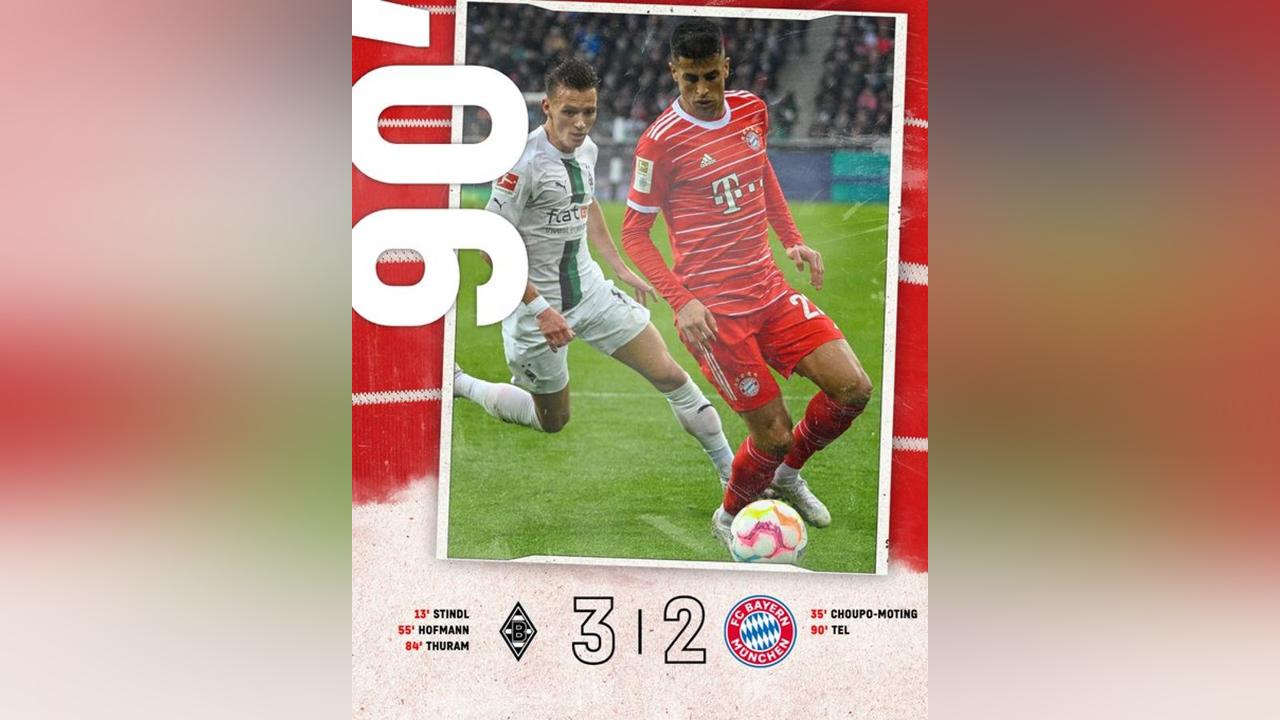 البطولة الالمانية: مونشنغلادباخ يفوز على بايرن ميونخ (3-2) في افتتاح الجولة 21 بر البطولة الالمانية: مونشنغلادباخ يفوز على بايرن ميونخ (3-2) في افتتاح الجولة 21 بر
