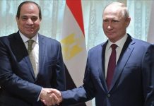 السيسي وبوتين يتفقان على مواصلة التحرك لوقف إطلاق النار بغزة السيسي وبوتين يتفقان على مواصلة التحرك لوقف إطلاق النار بغزة