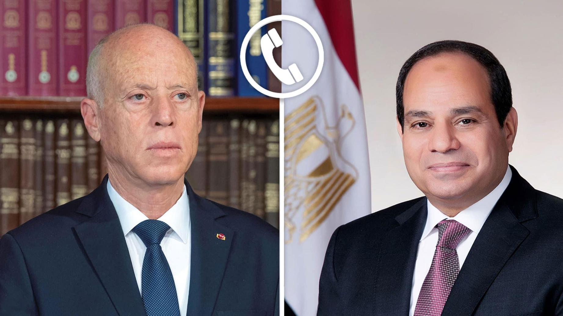 الرئيس السيسي يهنئ نظيره التونسي بمناسبة إعادة انتخابه رئيسًا للجمهورية الرئيس السيسي يهنئ نظيره التونسي بمناسبة إعادة انتخابه رئيسًا للجمهورية
