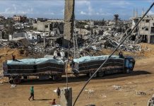 شاحنات مساعدات للهلال الأحمر التركي تتجه إلى غزة شاحنات مساعدات للهلال الأحمر التركي تتجه إلى غزة