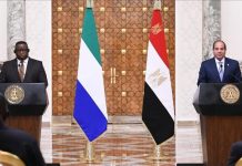 الرئيس المصري يبحث مع نظيره السيراليوني العلاقات الثنائية الرئيس المصري يبحث مع نظيره السيراليوني العلاقات الثنائية