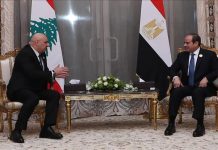 السيسي وعون يبحثان سبل التهدئة وخفض التصعيد بالمنطقة السيسي وعون يبحثان سبل التهدئة وخفض التصعيد بالمنطقة