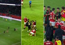 آلة حادة وزجاجات بلاستيكية.. أحداث صادمة بمباراة الأهلي والجيش الملكي آلة حادة وزجاجات بلاستيكية.. أحداث صادمة بمباراة الأهلي والجيش الملكي