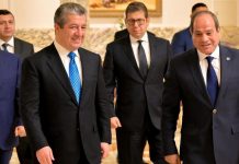 السيسي يبحث مع بارزاني التعاون الأمني بين مصر والعراق السيسي يبحث مع بارزاني التعاون الأمني بين مصر والعراق