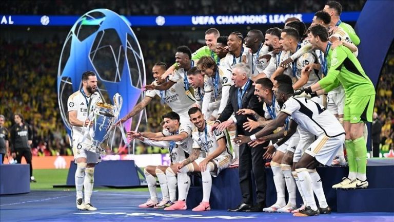 Real Madrid win 2024 UEFA Champions League trophy, beating Borussia