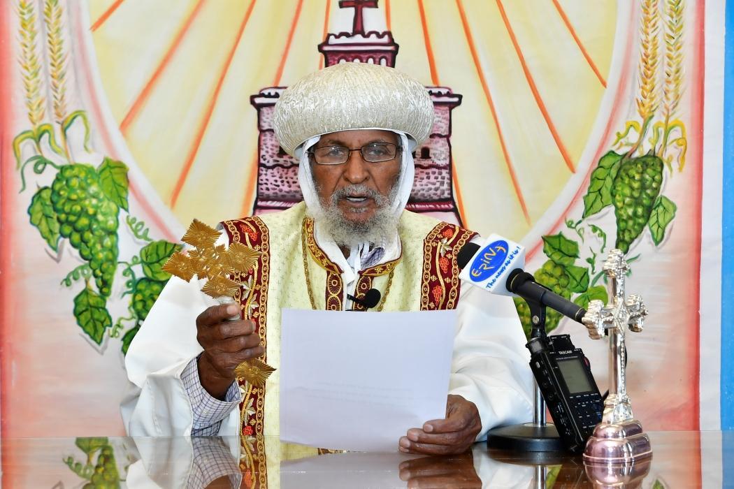 His Holiness Abune Petros gives benediction His Holiness Abune Petros gives benediction