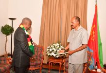 President Isaias Receives Message from President of Zimbabwe President Isaias Receives Message from President of Zimbabwe