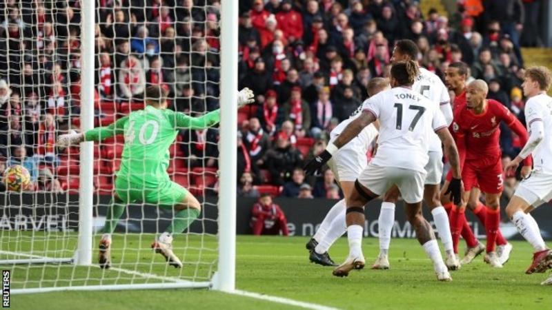 Liverpool moved up to second in the Premier League as they overcame a stubborn Brentford side to take all three points at Anfield. Liverpool moved up to second in the Premier League as they overcame a stubborn Brentford side to take all three points at Anfield.