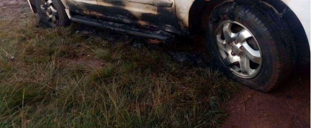 ATUSWA Nhlangano Organizer’s car burned after he led textile workers to a protest demanding better salaries. ATUSWA Nhlangano Organizer’s car burned after he led textile workers to a protest demanding better salaries.